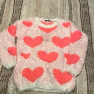 Heart pattern sweater